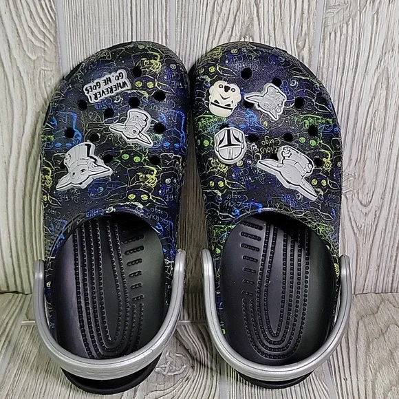 CROCS Kids Shoes in Black with Colorful Accents - Picture 6 of 10